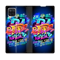Housse Cuir Portefeuille Pour Samsung Galaxy A12 Street Art Rap