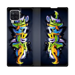 Housse Cuir Portefeuille Pour Samsung Galaxy A12 Street Art Graffiti