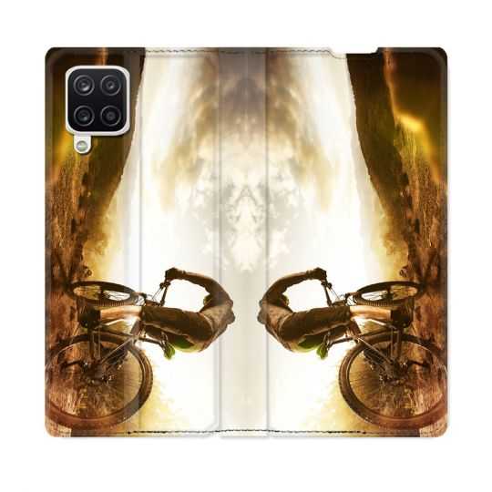 Housse Cuir Portefeuille Pour Samsung Galaxy A12 Sport VTT Soleil