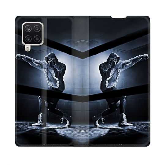 Housse Cuir Portefeuille Pour Samsung Galaxy A12 Sport Boxe Poing