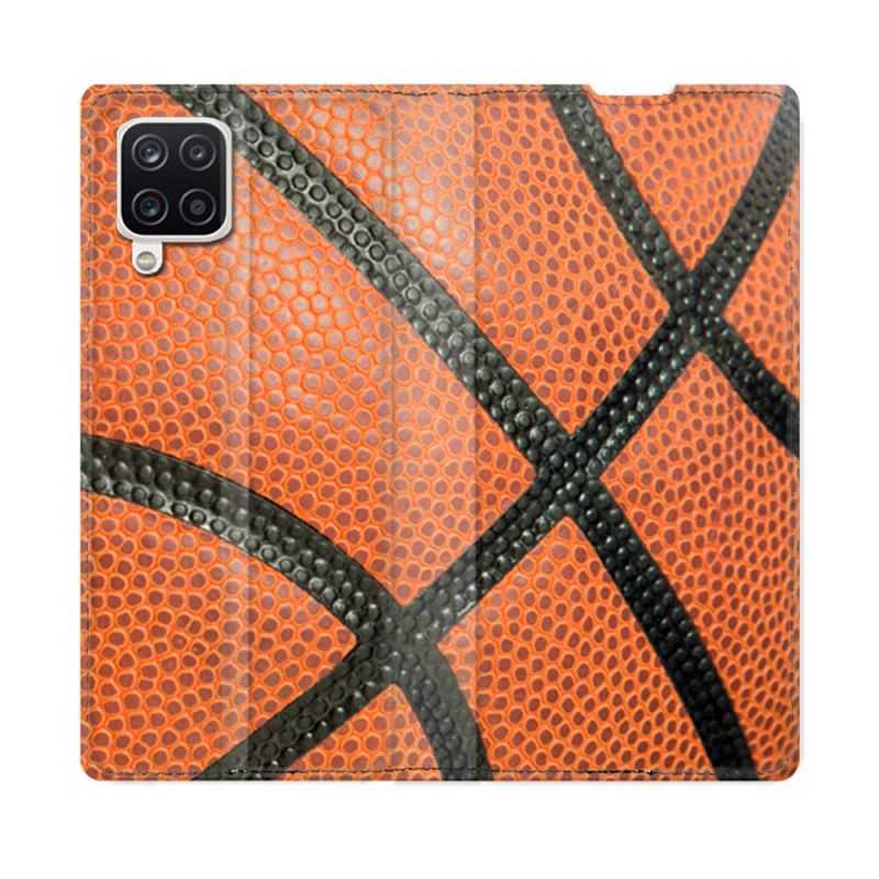 Housse Cuir Portefeuille Pour Samsung Galaxy A12 Sport Ballon Basket