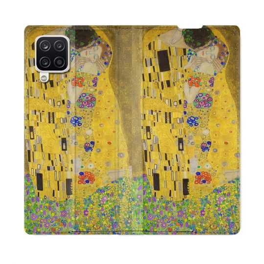 Housse Cuir Portefeuille Pour Samsung Galaxy A12 Peinture Le Baiser