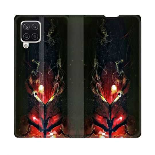 Housse Cuir Portefeuille Pour Samsung Galaxy A12 Manga Solo Leveling Igris