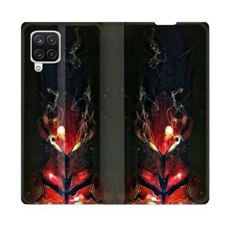 Housse Cuir Portefeuille Pour Samsung Galaxy A12 Manga Solo Leveling Igris