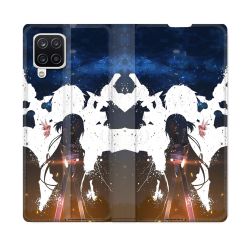 Housse Cuir Portefeuille Pour Samsung Galaxy A12 Manga SAO sword Art Online Asuna