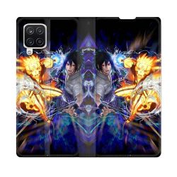 Housse Cuir Portefeuille Pour Samsung Galaxy A12 Manga Naruto VS