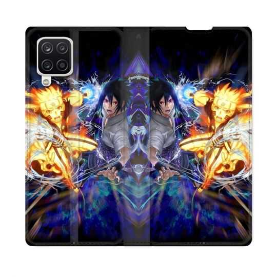 Housse Cuir Portefeuille Pour Samsung Galaxy A12 Manga Naruto VS