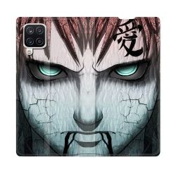 Housse Cuir Portefeuille Pour Samsung Galaxy A12 Manga Naruto Gaara