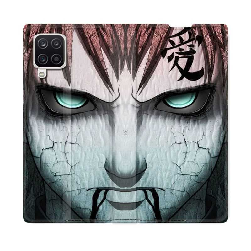Housse Cuir Portefeuille Pour Samsung Galaxy A12 Manga Naruto Gaara