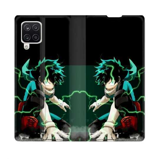 Housse Cuir Portefeuille Pour Samsung Galaxy A12 Manga My Hero Academia Deku