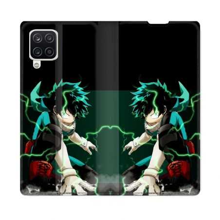 Housse Cuir Portefeuille Pour Samsung Galaxy A12 Manga My Hero Academia Deku
