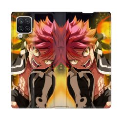 Housse Cuir Portefeuille Pour Samsung Galaxy A12 Manga Fairy Tail Natsu