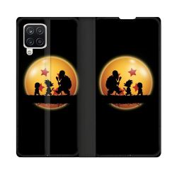 Housse Cuir Portefeuille Pour Samsung Galaxy A12 Manga Dragon Ball Vintage