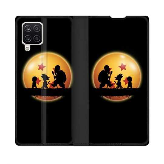 Housse Cuir Portefeuille Pour Samsung Galaxy A12 Manga Dragon Ball Vintage