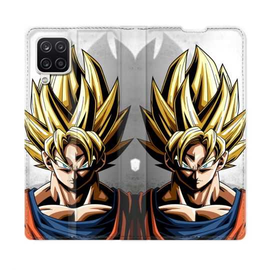 Housse Cuir Portefeuille Pour Samsung Galaxy A12 Manga Dragon Ball Sangoku Portrait