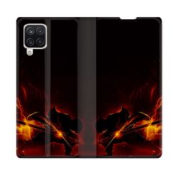 Housse Cuir Portefeuille Pour Samsung Galaxy A12 Manga Demon Slayer Electric