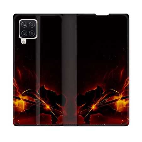 Housse Cuir Portefeuille Pour Samsung Galaxy A12 Manga Demon Slayer Electric