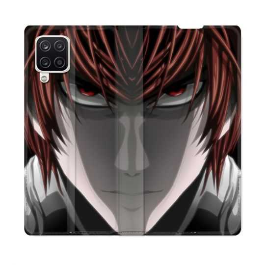 Housse Cuir Portefeuille Pour Samsung Galaxy A12 Manga Death Note Kira