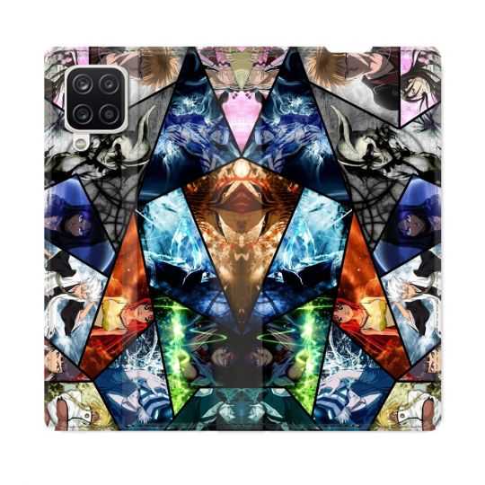 Housse Cuir Portefeuille Pour Samsung Galaxy A12 Manga Bleach Pele Mele