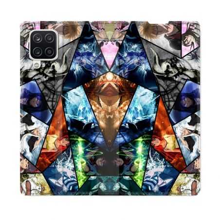 Housse Cuir Portefeuille Pour Samsung Galaxy A12 Manga Bleach Pele Mele