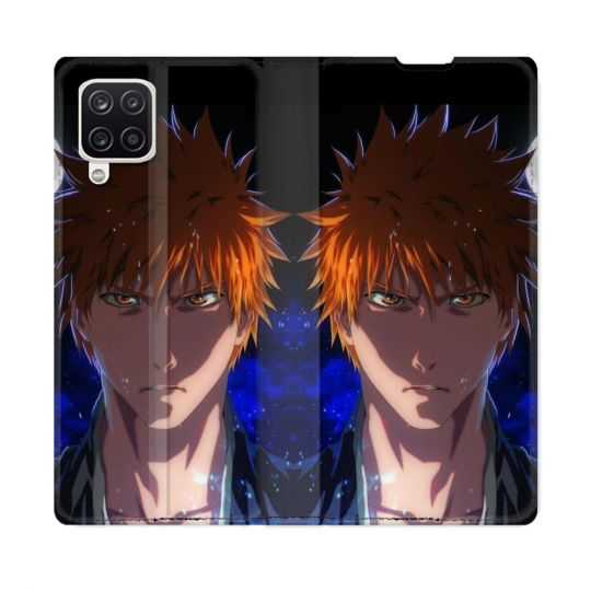 Housse Cuir Portefeuille Pour Samsung Galaxy A12 Manga Bleach Ichigo