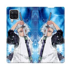 Housse Cuir Portefeuille Pour Samsung Galaxy A12 Manga Bleach Hitsugaya