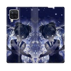 Housse Cuir Portefeuille Pour Samsung Galaxy A12 Manga Assassination Classroom Nagisa