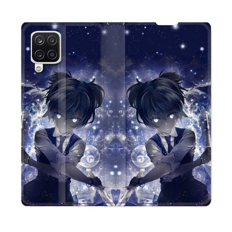 Housse Cuir Portefeuille Pour Samsung Galaxy A12 Manga Assassination Classroom Nagisa