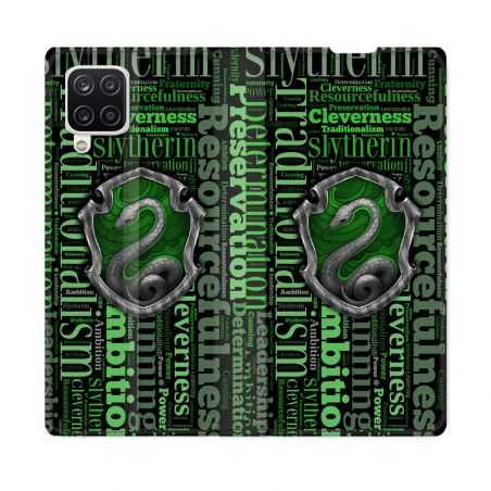 Housse Cuir Portefeuille Pour Samsung Galaxy A12 Harry Potter Serpentar