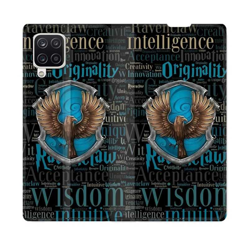 Housse Cuir Portefeuille Pour Samsung Galaxy A12 Harry Potter Serdaigle