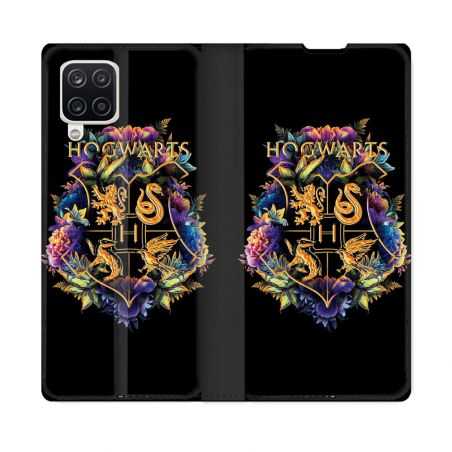 Housse Cuir Portefeuille Pour Samsung Galaxy A12 Harry Potter Hogwarts