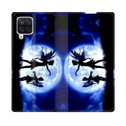 Housse Cuir Portefeuille Pour Samsung Galaxy A12 Fantastique Fee Lune
