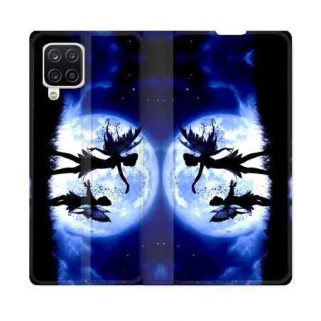 Housse Cuir Portefeuille Pour Samsung Galaxy A12 Fantastique Fee Lune