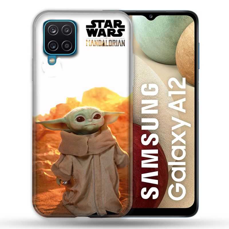 Coque Pour Samsung Galaxy A12 Star Wars - Yoda bebe soleil