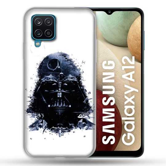 Coque Pour Samsung Galaxy A12 Star Wars - Dark Vador Blanc