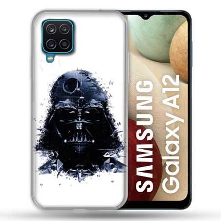 Coque Pour Samsung Galaxy A12 Star Wars - Dark Vador Blanc