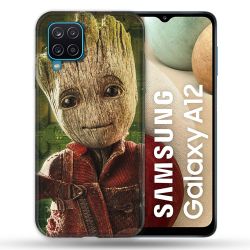 Coque Pour Samsung Galaxy A12 Groot Vert