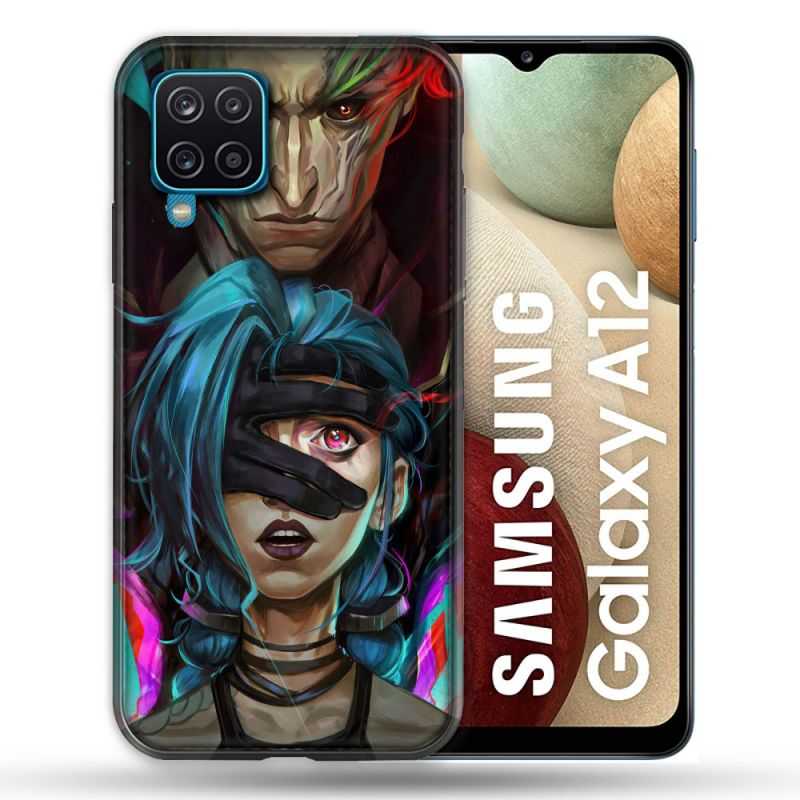 Coque Pour Samsung Galaxy A12 Arcane Jynx Bleu