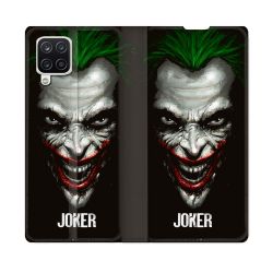 Housse Cuir Portefeuille Pour Samsung Galaxy A12 Joker Noir