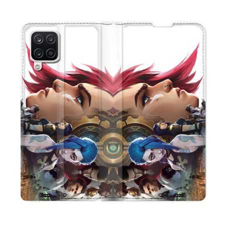 Housse Cuir Portefeuille Pour Samsung Galaxy A12 Arcane Jynx Sœur