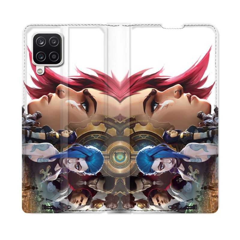 Housse Cuir Portefeuille Pour Samsung Galaxy A12 Arcane Jynx Sœur