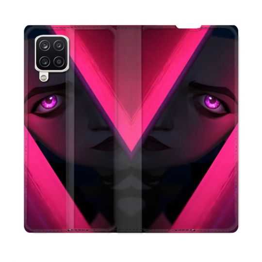 Housse Cuir Portefeuille Pour Samsung Galaxy A12 Arcane Jynx Rose