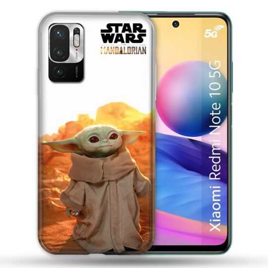 Coque Pour Xiaomi Redmi Note 10 5G Star Wars - Yoda bebe soleil