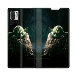 Housse Cuir Portefeuille Pour Redmi Note 10 5G Star Wars - Yoda sombre