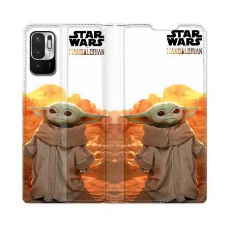 Housse Cuir Portefeuille Pour Redmi Note 10 5G Star Wars - Yoda bebe soleil