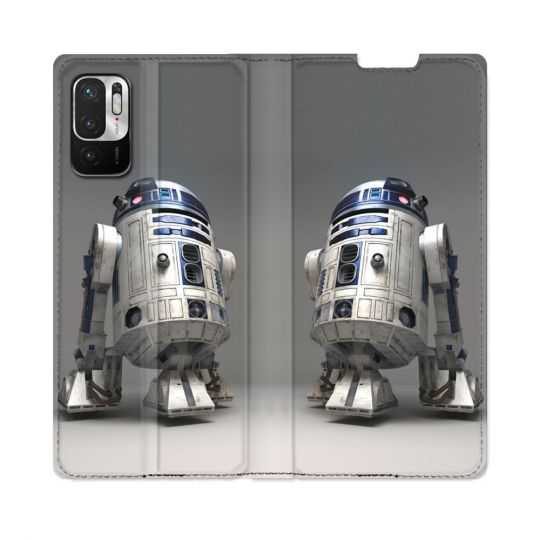 Housse Cuir Portefeuille Pour Redmi Note 10 5G Star Wars - R2D2