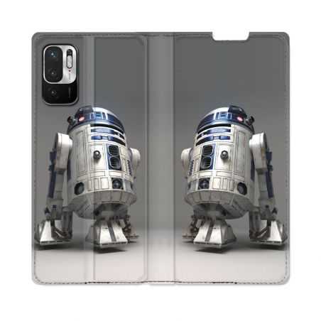 Housse Cuir Portefeuille Pour Redmi Note 10 5G Star Wars - R2D2