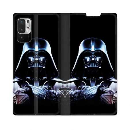 Housse Cuir Portefeuille Pour Redmi Note 10 5G Star Wars - Dark Vador Noir