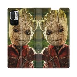 Housse Cuir Portefeuille Pour Redmi Note 10 5G Groot Vert