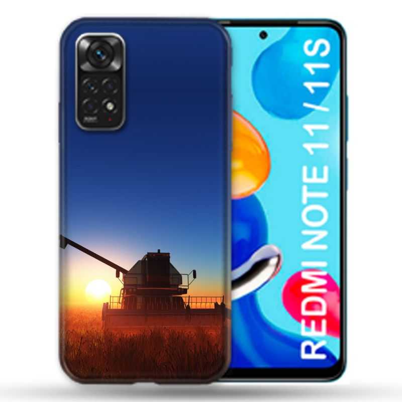 Coque Pour Xiaomi Redmi Note 11 / 11S Agriculture Moissonneuse Soleil
